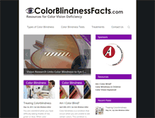 Tablet Screenshot of colorblindnessfacts.com